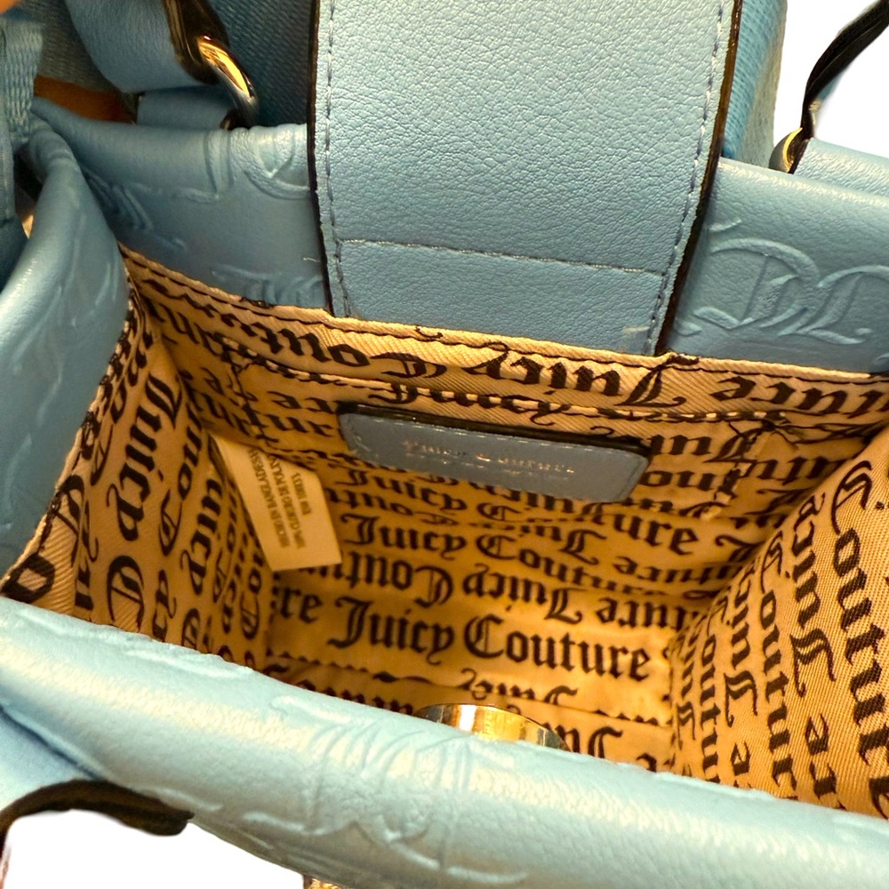Juicy Couture NWT Beautiful Blue & Silver Crossbody Wallet & Bag Set (P168) - Picture 6 of 12